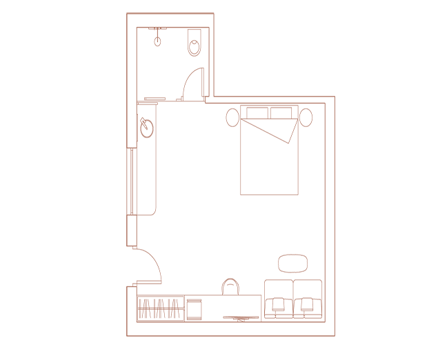 Bohemia Garden View Suite Room Plan